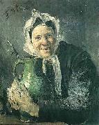 Fritz von Uhde Old woman with a pitcher oil painting